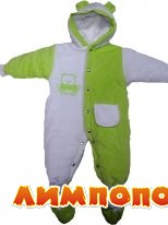 Украина Комбинезон велюр  Чебурашка №3 (Салатовый)