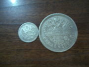 серебряный рубль Николай 2