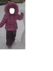 зимний комбинезон+куртка для девочки KIKQ на холлофайбере 