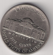 5 центов США 1985 ( буква монетного двора р)