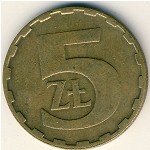 5 злотых Польша 1986