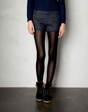 Твидовые микро шорты с шипами