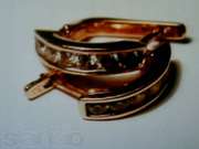 серьги золотые зарина со вставками бриллиантов