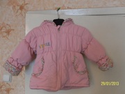 демисезонный теплый костюмчик(курточка и штаниш) на девочку 1-2 годика