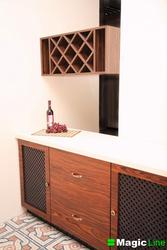 Кухня МДФ и шпон,  столешница - искусственный камень