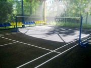 Бадминтонные стойки стационарные и мобильные, сетки, производим