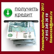 Уникальные кредиты 2013 под залог, беззалоговый