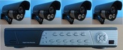 Комплект наружного видеонаблюдения на 4 камеры с мощной ИК подсветкой