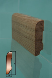 Плинтус массивный 50-75мм ольха.