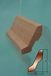 Сосновый плинтус массивный 50-75мм 