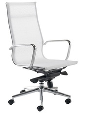 Офисное кресло Невада,  высокая спинка,  цвет белый,  черный