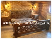 Кровати из дерева под старину (мебель под старину),  состаренная мебель