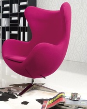 Кресло Эгг,  ткань розовая