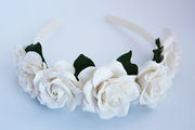 Обруч Белые розы