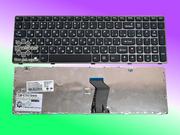 Клавиатура для ноутбука Lenovo IdeaPad B580 черная,  серая рамка