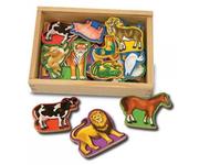 Деревянные фигурки на магнитах Животные