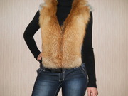 Меховая жилетка красная лиса