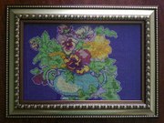 Картина Букет анютиных глазок