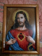 Вышитая бисером икона