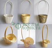 Плетеные корзины для цветов, лепестков, декора