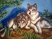 картина пара волков