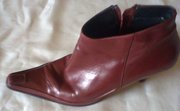 Ботинки Eagles женские, 37р. (на 38), кожа, вишневого цвета.