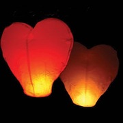 Небесный фонарик сердце высота 95 см цвет только красный
