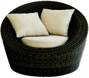 Плетеные мягкие кресла в индонезийском стиле