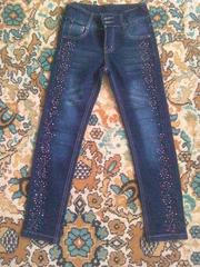 продам джинсы для девочки,  б/у,  р-р 128