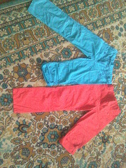 штаны-капри для девочки, б/у, р-р 134