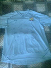 Футболка FC Barcelona с подписями игроков (2012)
