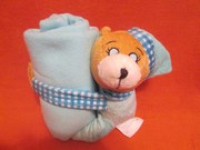 Детский флисовый плед с игрушкой. Новый. США.