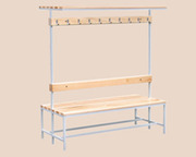 Скамья двухсторонняя СМТ-300 с полкой для головных уборов