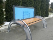 Скамейка Рекламная парковая модели СП-120