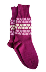 Носки ручной работы Сердечки