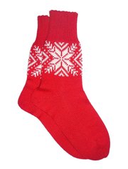 Носки вязаные Норвежские снежинки