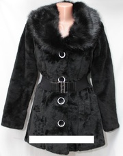 Шубка женская удлиненная с поясом норма  44р