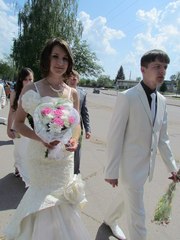Красивое  свадебное платье