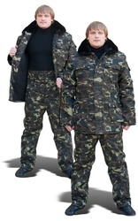 Бушлат камуф. утепленный с мех.воротником