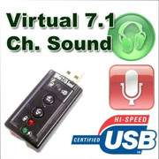 3D аудио звуковая карта 7.1 Channel USB-SOUND7