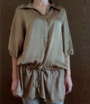 Бежево-золотистое платье -туника.Торг всегда уместен!