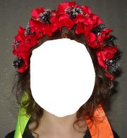 Веночек из маков с лентами