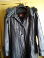 Пальто кожаное