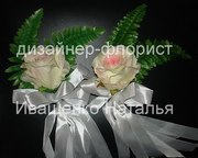 Бутоньерки на свадебное авто