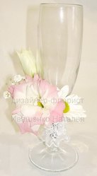 Свадебные бокалы с цветами Киев