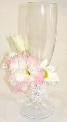 Свадебные бокалы с цветами Киев