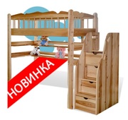 Кровать-чердак КапельЛайн из прочного дерева