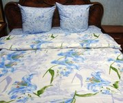 Семейное постельное белье,  Комплект Голубая лилия