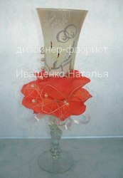 Бокалы с цветами на свадьбу