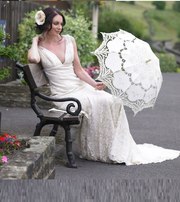 Прокат свадебного зонтика из кружева